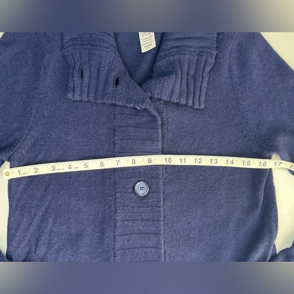 Patagonia Lambswool Blend Long Button Up Sweater Coat Womens Size Medium